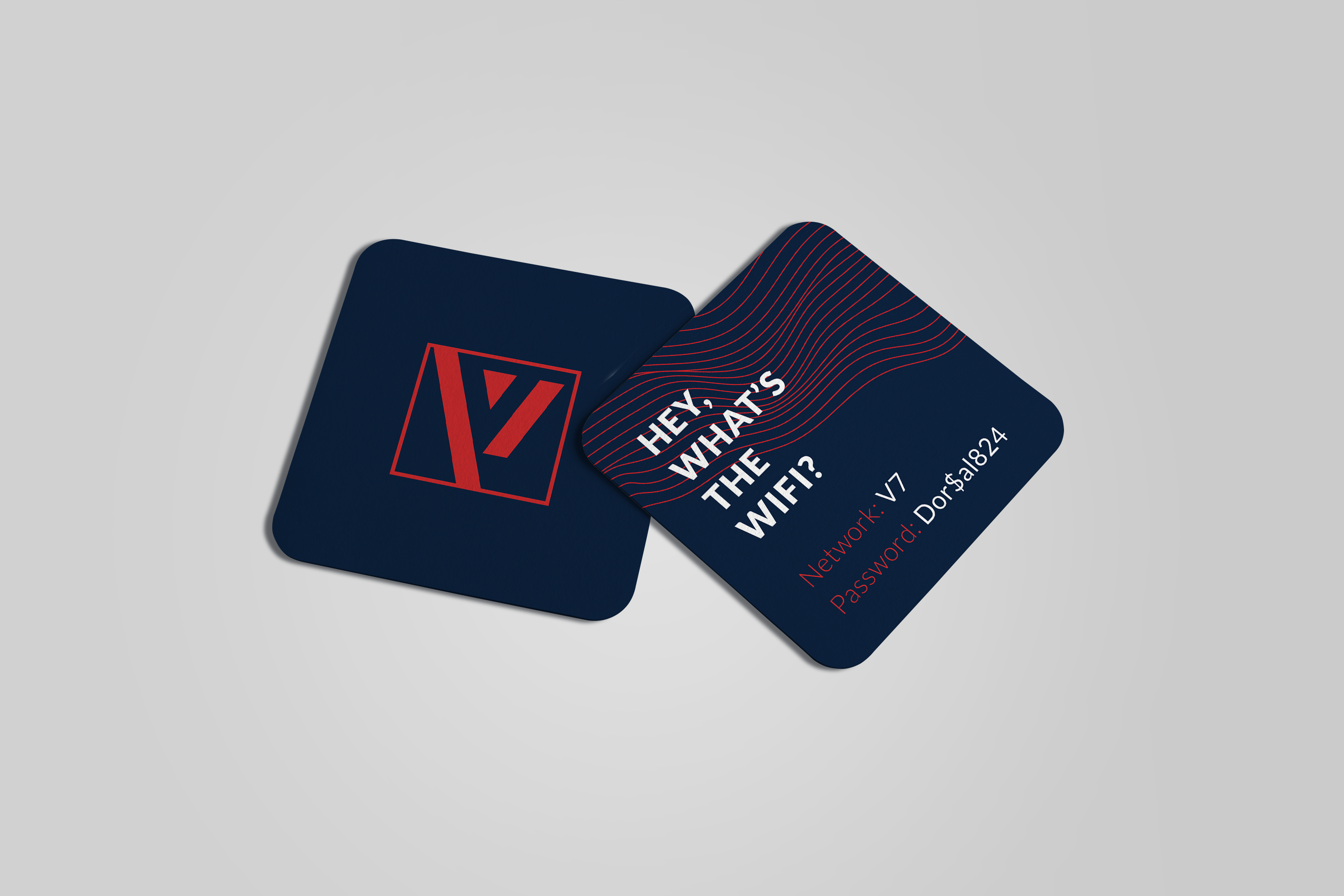 Free Square Round Corner Business Card Mockup 2018